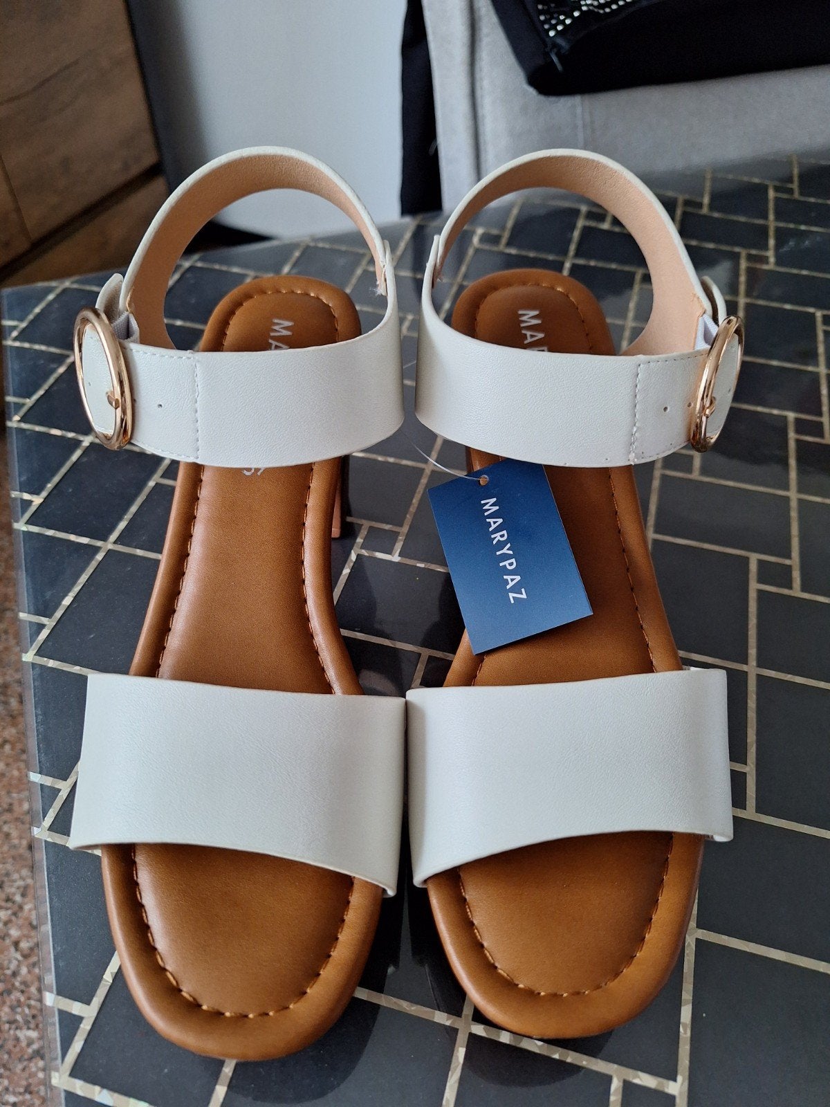 Marypaz Sandalen met Hak - Maat 39, Wit, Nieuw, Marypaz, Sandalen of Muiltjes