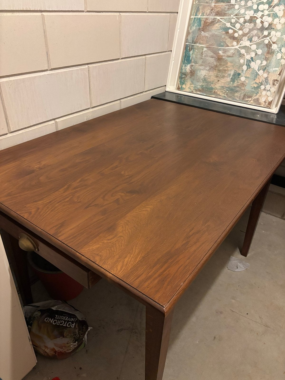 Massief kersenhouten tafel met lade - 120x90 cm, Ophalen, 100 tot 150 cm, 50 tot 100 cm, Zo goed als nieuw