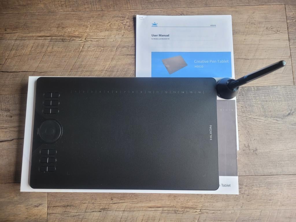 Huion HS610 Tekentablet - Zo goed als nieuw, Computers en Software, Tekentablets, Ophalen of Verzenden, Zo goed als nieuw, Bedraad