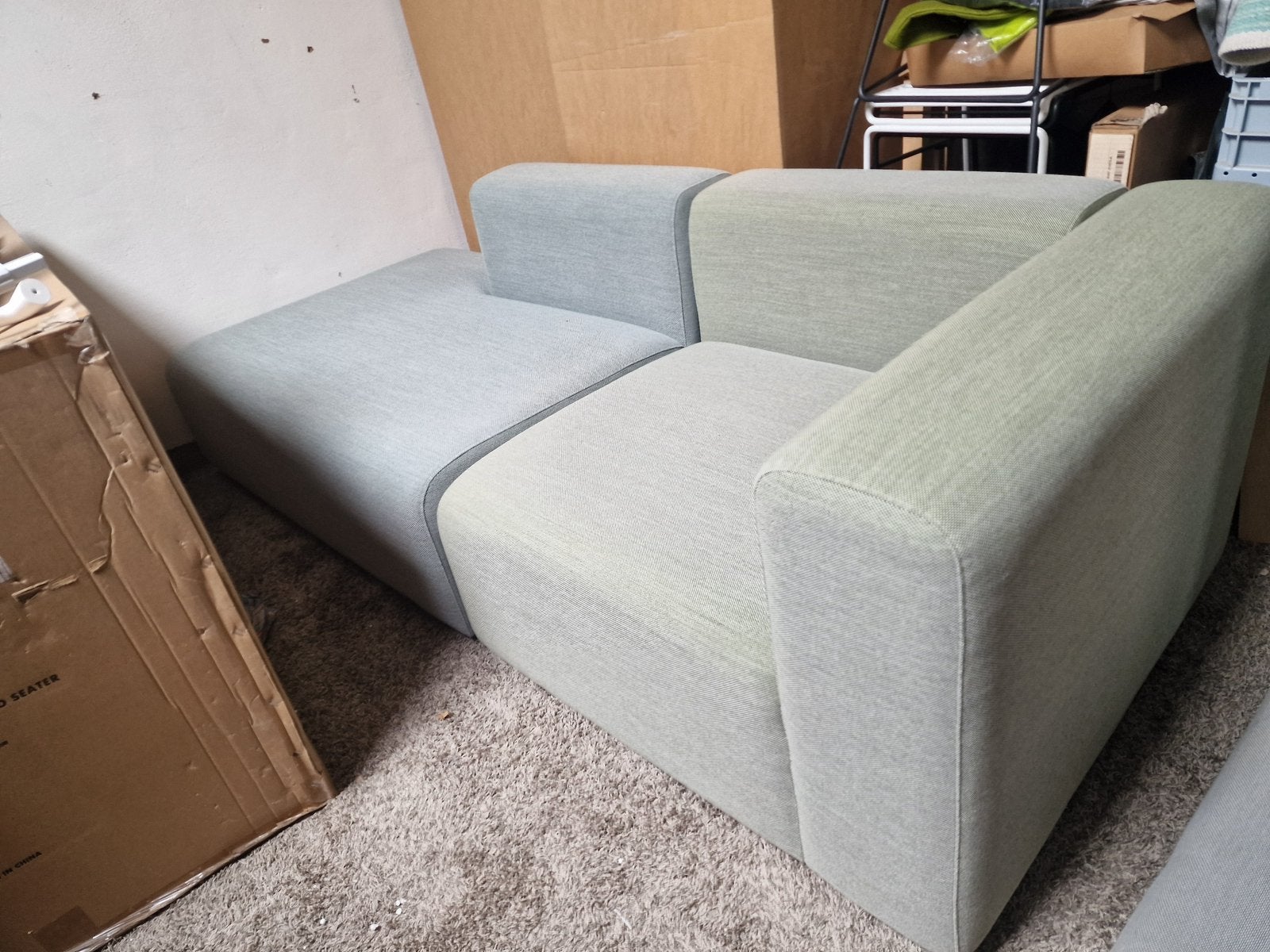 Hay Mags design bank kvadrat steelcut trio, Huis en Inrichting, Banken | Bankstellen, Ophalen, Zo goed als nieuw