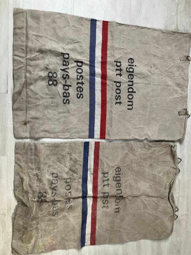 2 Vintage Postzakken Post NL - Origineel en Decoratief, Ophalen of Verzenden, Gebruikt