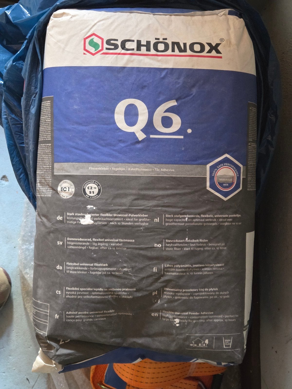 Schönox Q6 Tegellijm - Flexibele Universele Poederlijm, Ophalen, Overige materialen, Wandtegels, Nieuw