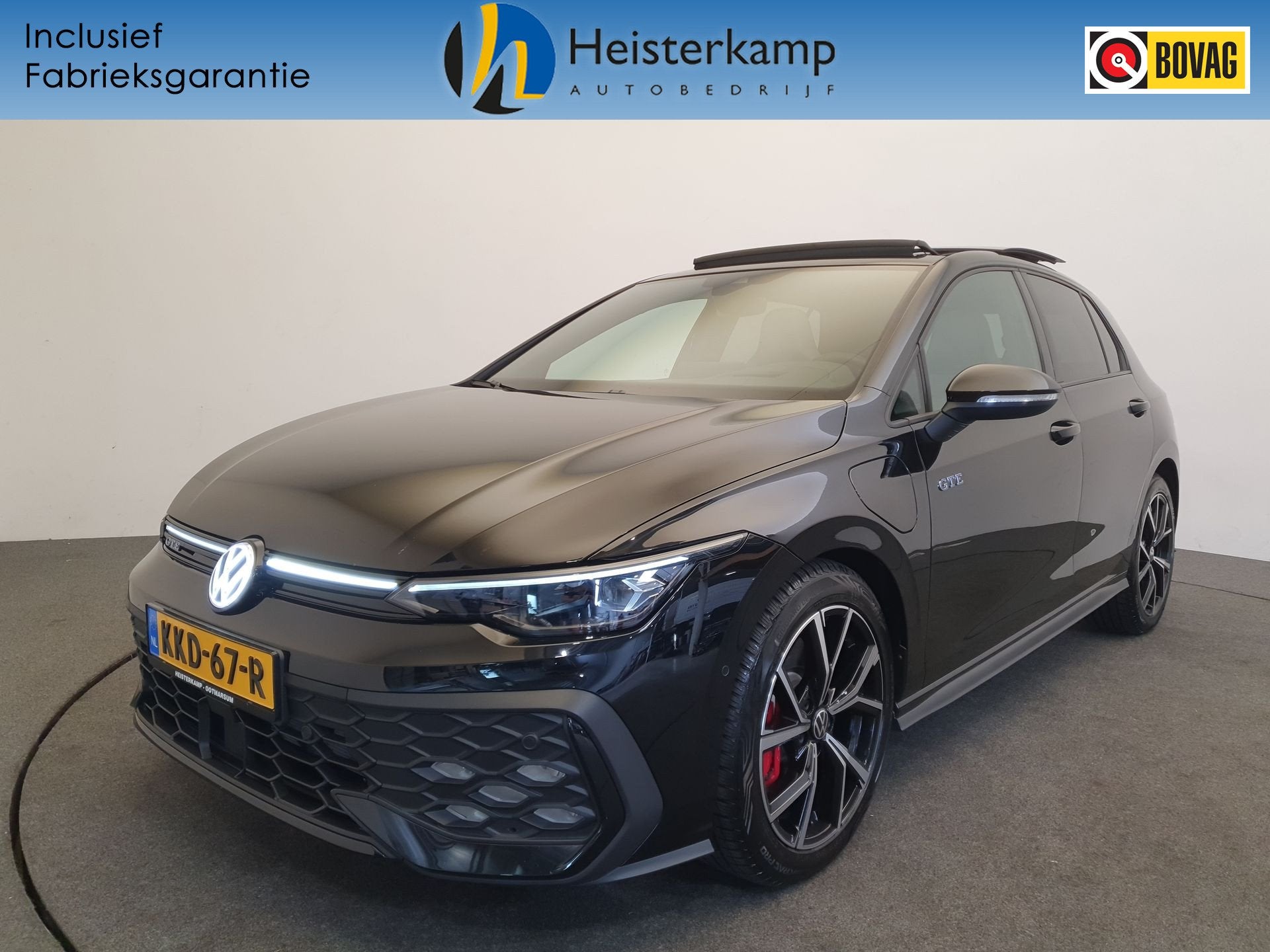 Volkswagen Golf GTE 1.5 eHybrid 272pk DSG/AUT Leder, Pano, W, Auto's, Volkswagen, 12 maanden, 77 km/l, Zwart, 4 cilinders