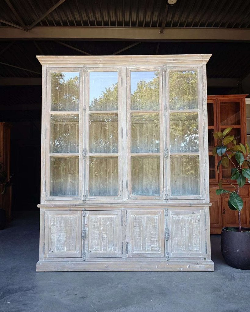 Prachtige klassieke vitrinekast | Franse buffetkast #6916, Gebruikt, -, 200 cm of meer, -