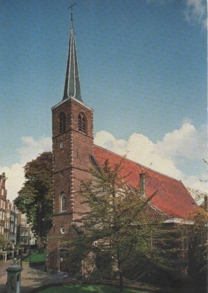 Amsterdam Begijnhof Kerk, Verzenden, 1940 tot 1960, Ongelopen, Noord-Holland