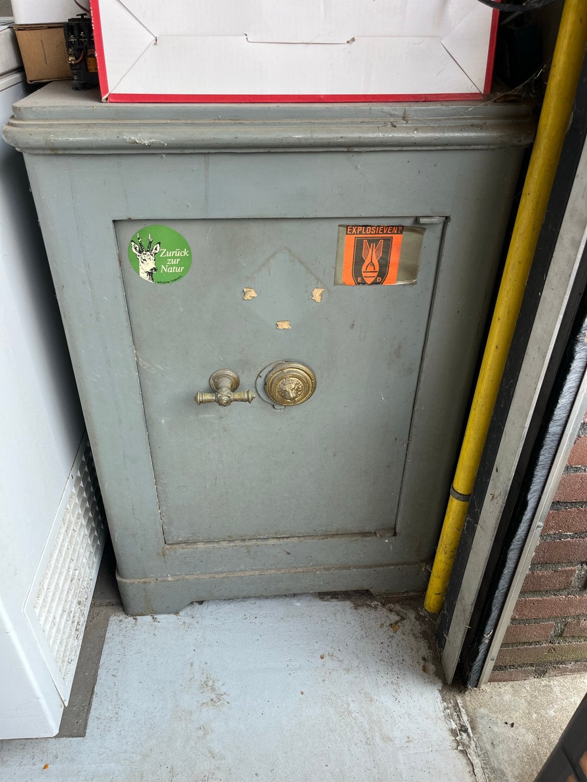 Oude brandkast/kluis - Vintage kluis, Ophalen, Gebruikt, Brandkast