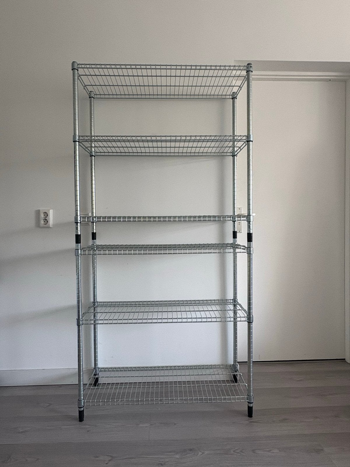 Stevig metalen opbergrek met 6 planken, Ophalen, Zo goed als nieuw