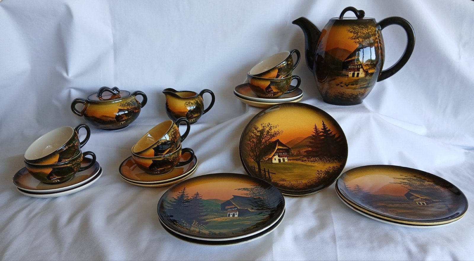 Schramberg koffieservies voor 6 personen, Antiek en Kunst, Antiek | Servies compleet, Ophalen of Verzenden