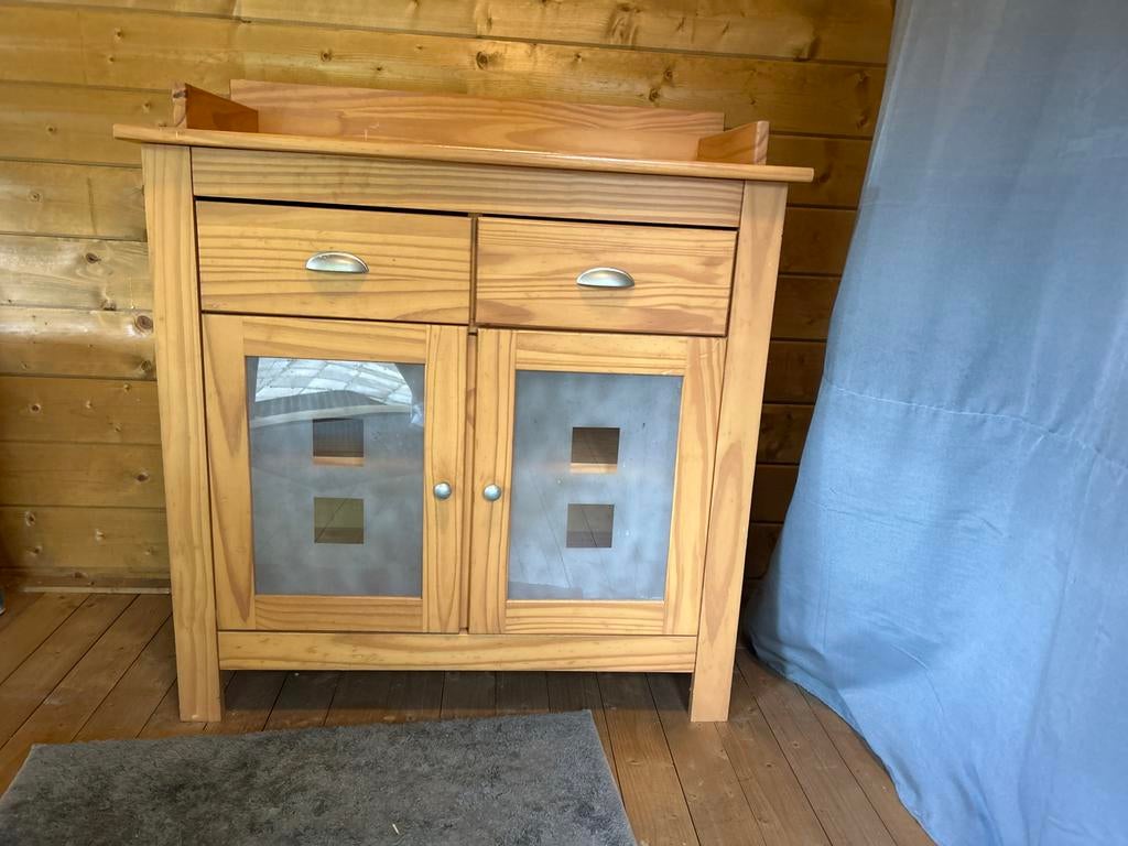 Houten Commode met Lades en Planken- Gebruikt, Ophalen, Gebruikt, 50 tot 70 cm, 75 tot 100 cm