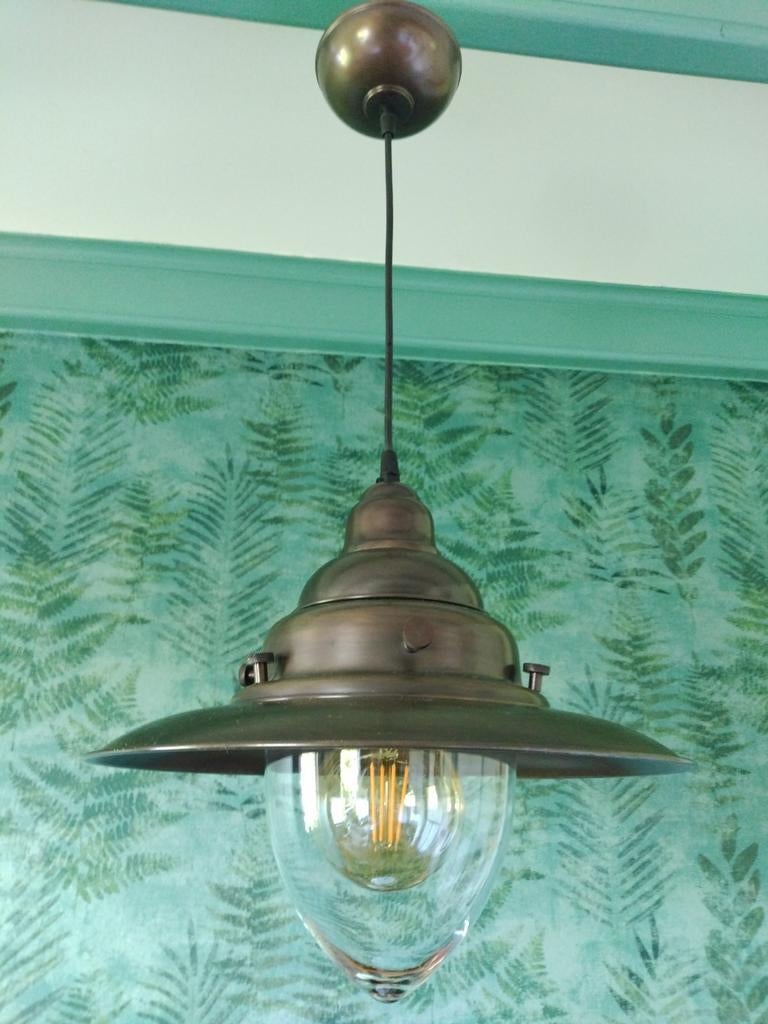Schitterende lamp Industriële stijl Van den Heg z.g., Ophalen of Verzenden, Zo goed als nieuw, Metaal, Minder dan 50 cm