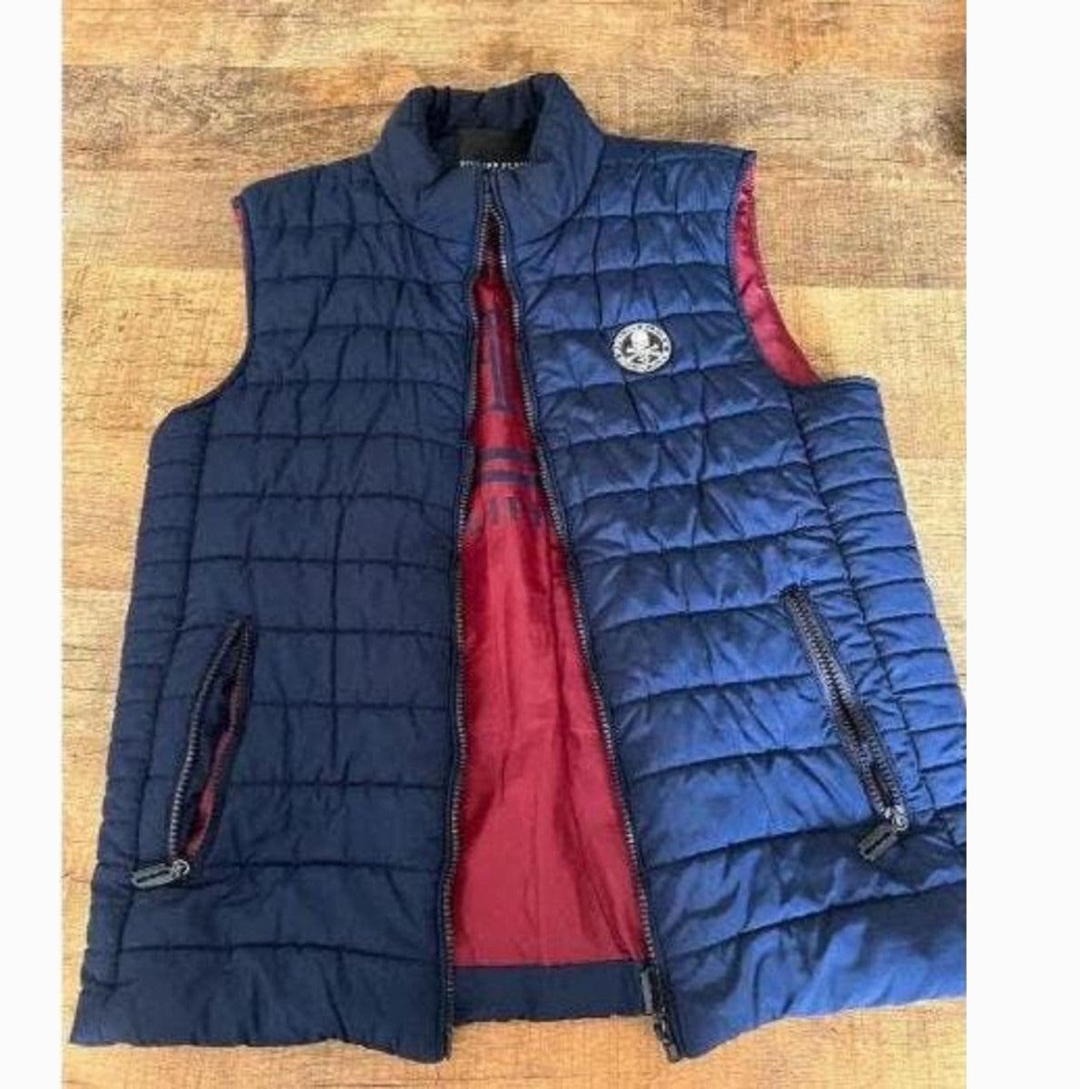 Philpp Plein bodywarmer Maat m In nieuw staat, Ophalen of Verzenden, Zo goed als nieuw, Maat 48/50 (M), Blauw