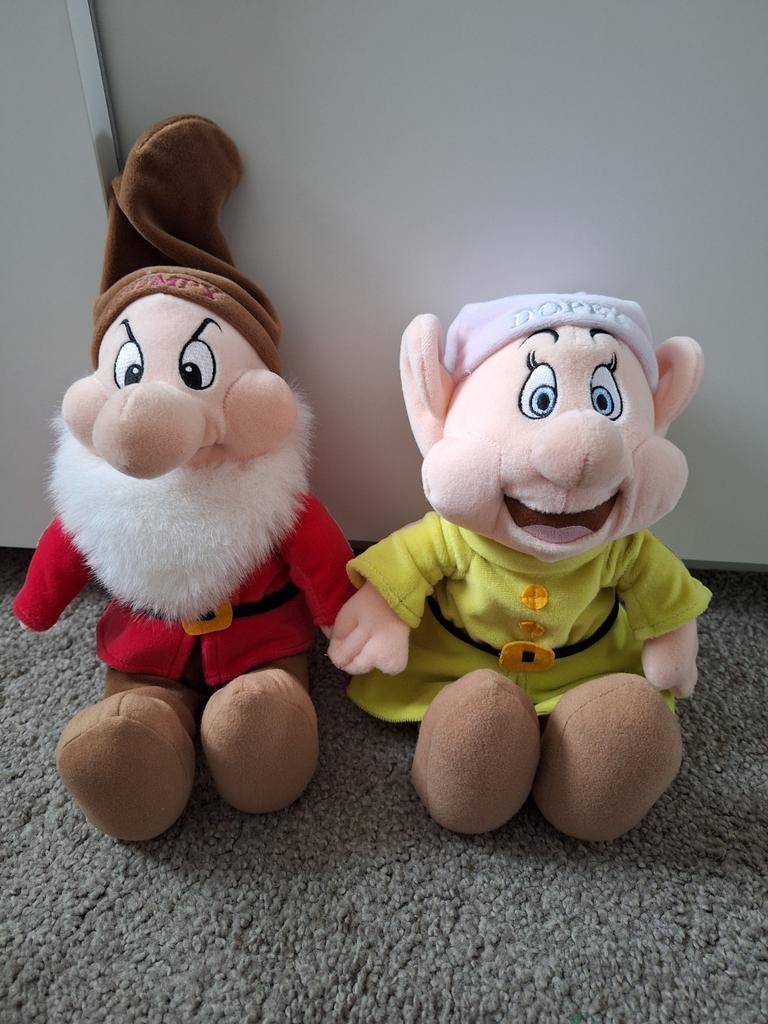 Knuffels Sneeuwwitje: Grumpy en Dopey, Disney, Disney, Overige typen, Ophalen of Verzenden
