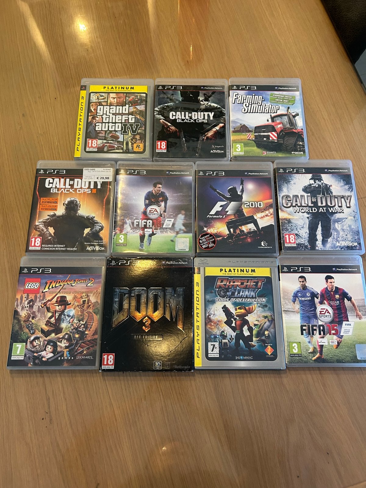 PS3 Games Collectie: Call of Duty, FIFA, GTA, Doom & meer, Spelcomputers en Games, Online, Gebruikt, Vanaf 18 jaar, Overige genres