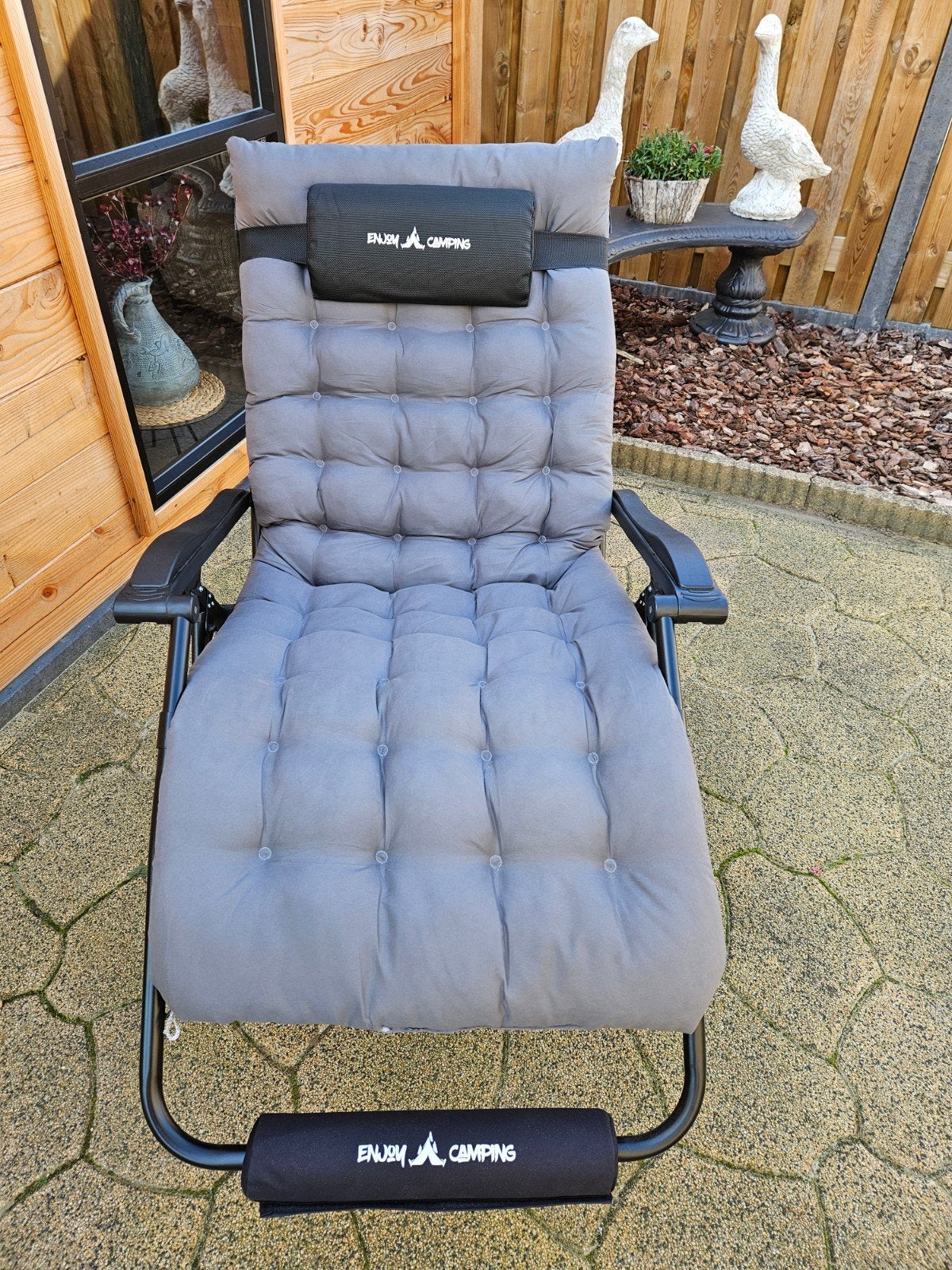 Enjoy Camping stoel incl.kussen, Tuin en Terras, Ophalen, Zo goed als nieuw, Aluminium