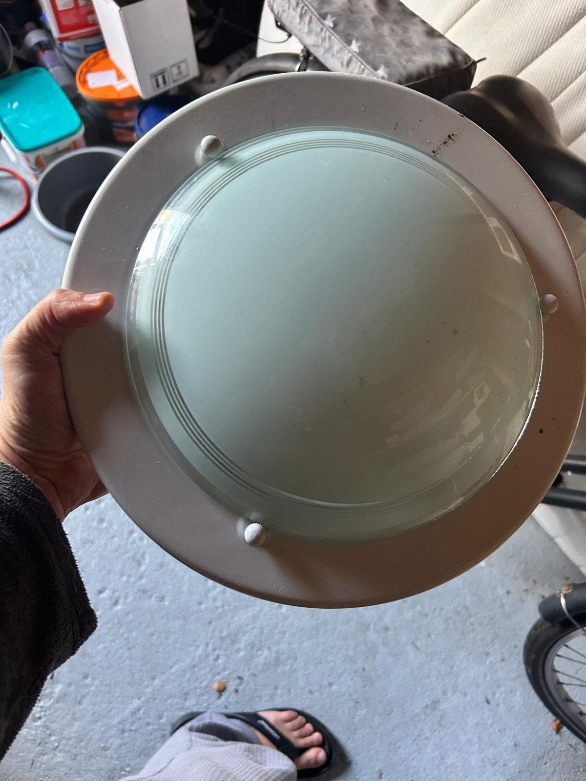 Set van 2 Plafondlampen: Plafondspot en Plafondlamp, Ophalen, Zilver, Gebruikt, Verstelbaar
