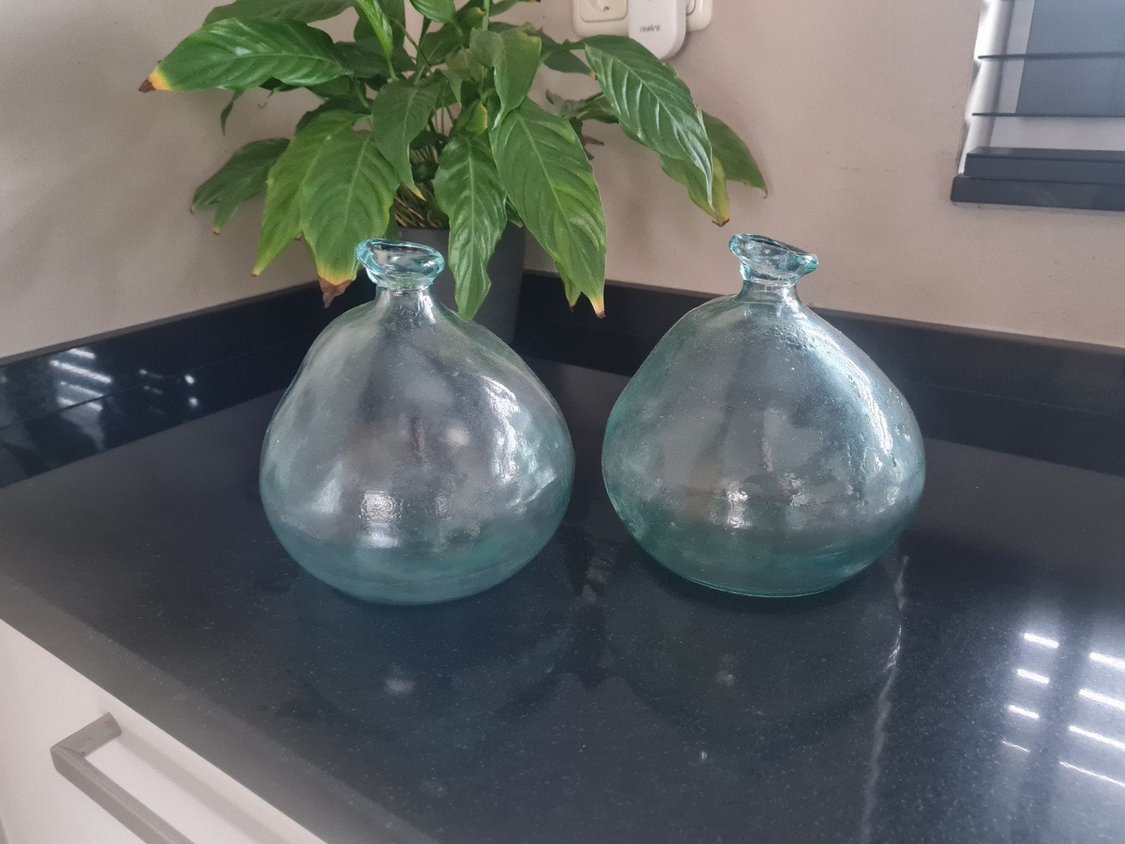 Set van 2 decoratieve glazen vazen, Ophalen
