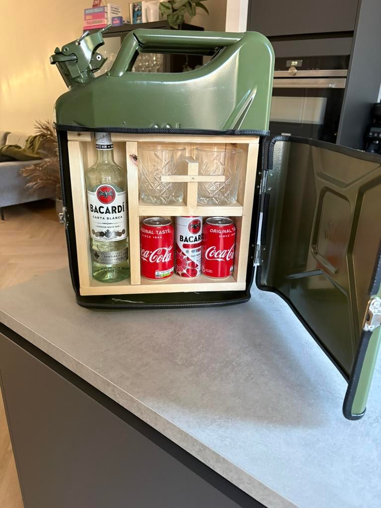 Minibar jerrycan bacardi, 50 tot 75 cm, Verzenden, Nieuw, Minder dan 5 flessen