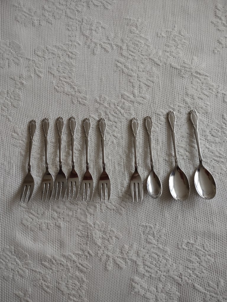 gero zilmeta 712 lepeltje/scheppen/gebaksvorkjes(8), Ophalen of Verzenden
