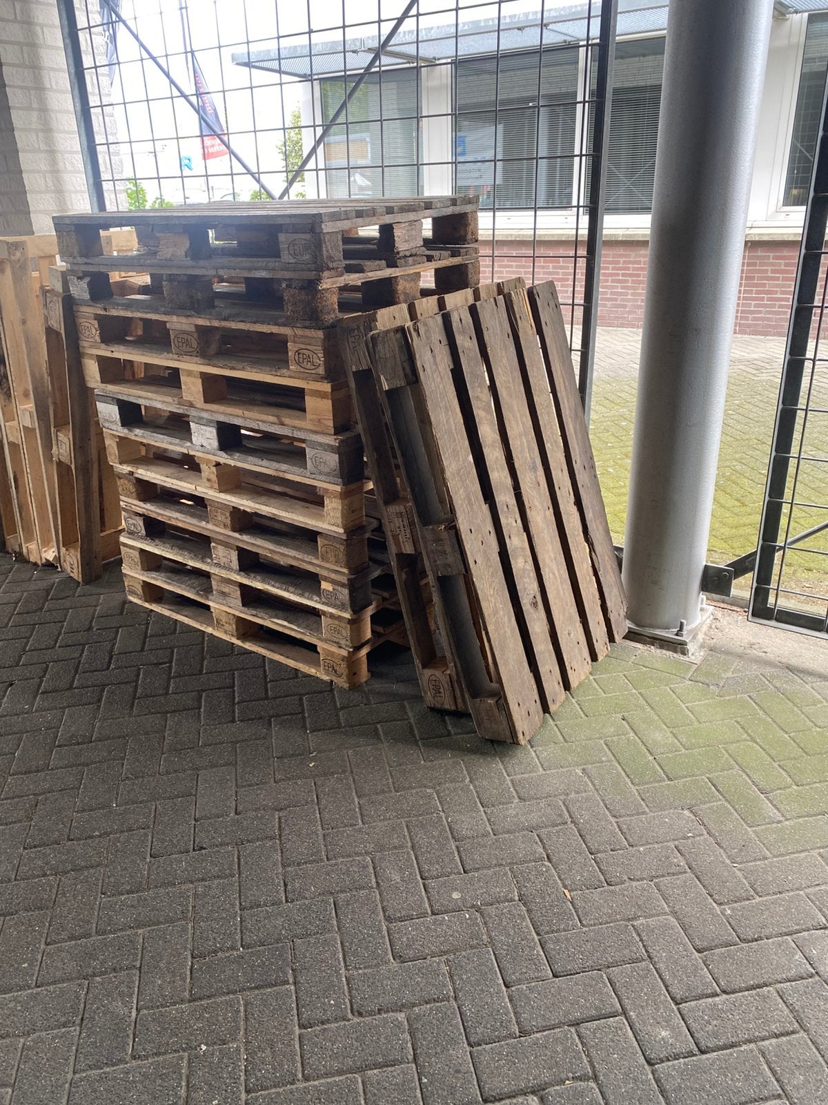 Euro pallets, Doe-het-zelf en Verbouw, Ophalen, Gebruikt, Pallet, Minder dan 200 cm
