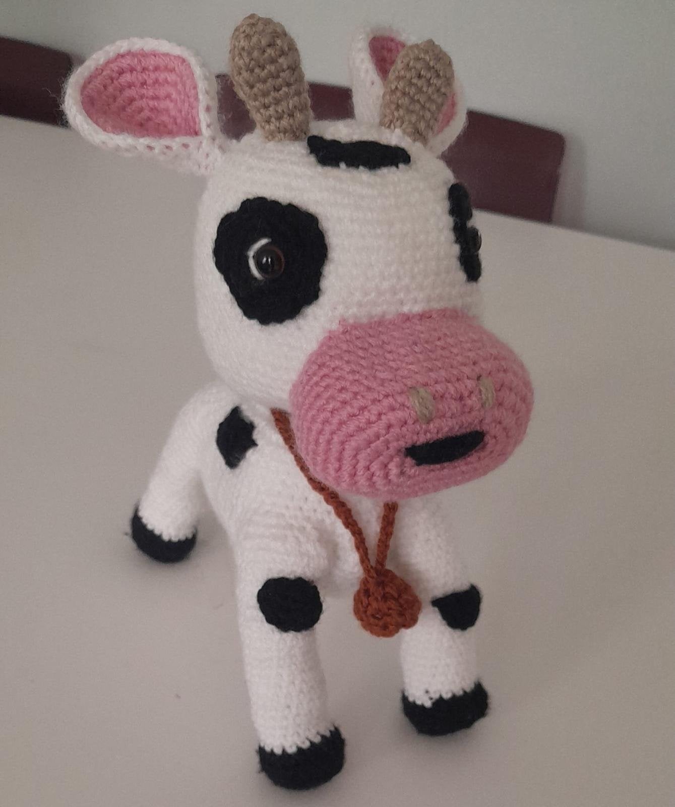 Gehaakte koe knuffel - Handgemaakt en uniek, Kinderen en Baby's, Speelgoed | Knuffels en Pluche, Ophalen, Overige merken, Nieuw