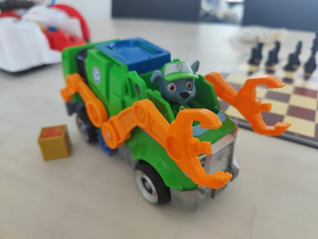 Paw Patrol Rocky's Recycling Truck met figuur, Ophalen, Gebruikt