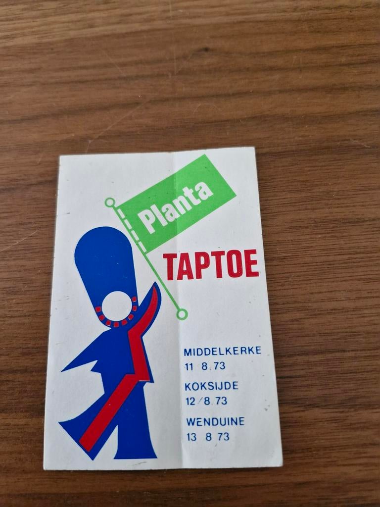 7896  Planta Taptoe Sticker 1973 - Middelkerke Koksijde, Ophalen of Verzenden