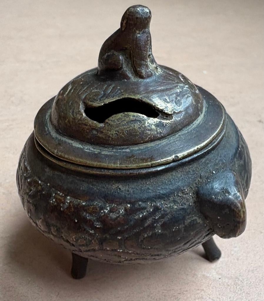 Antieke bronzen wierookbrander, China, Ophalen of Verzenden, Brons