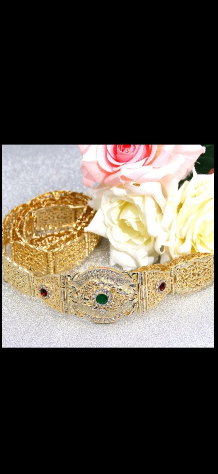 Nieuwe Marokkaanse Riem - Gouden Kleur met Edelstenen, Ophalen, Overige kleuren, Nieuw, Tailleriem