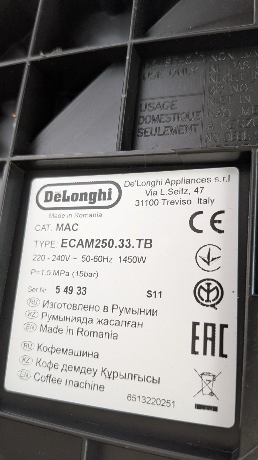 De'Longhi Magnifica S Smart | Espresso + Koffie | GARANTIE, Ophalen, Zo goed als nieuw, Combi, 2 tot 4 kopjes