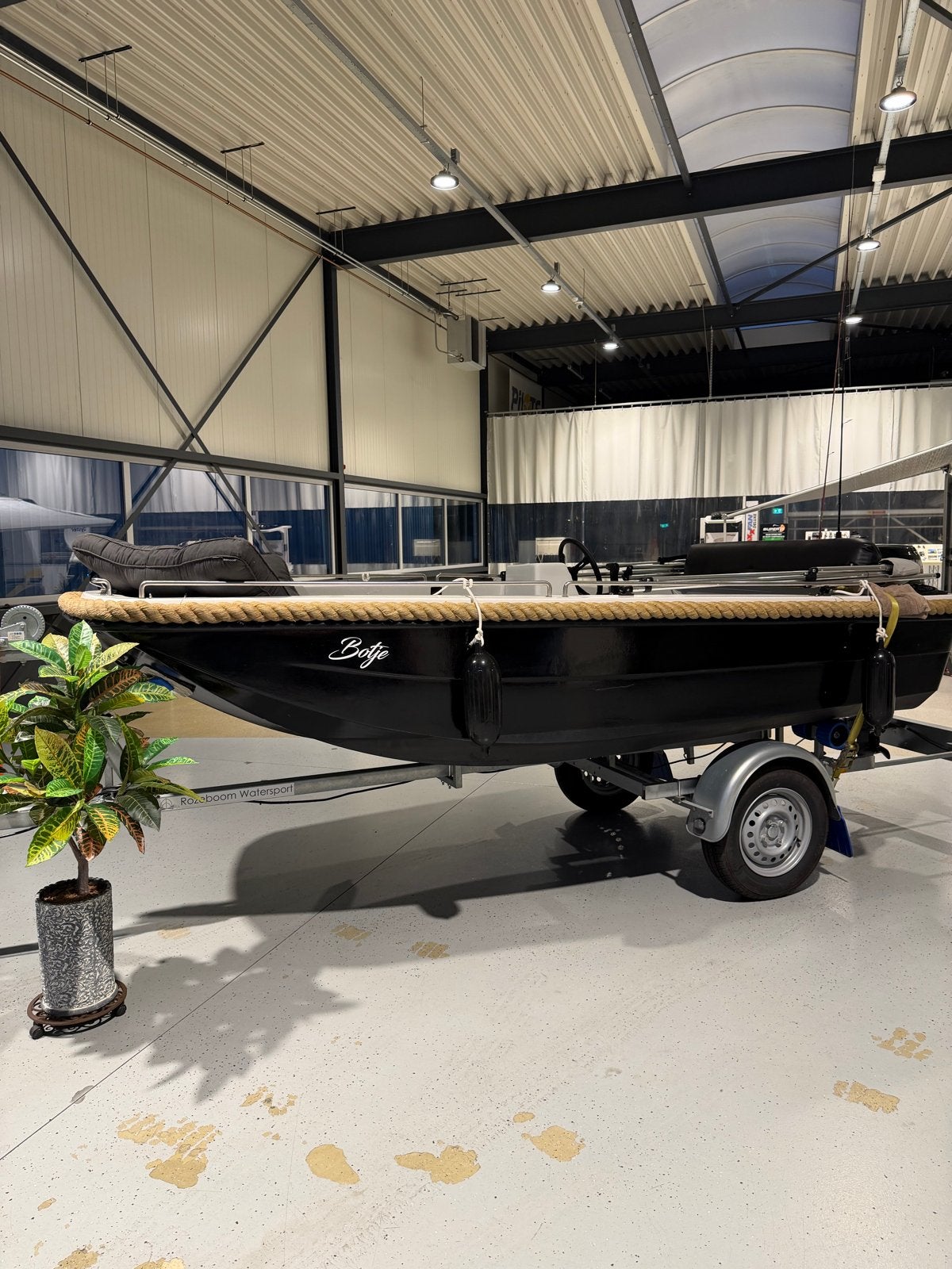 Sloep met trailer, 6pk motor en complete uitrusting, 4 m, 45 cm, Overige merken, Ophalen