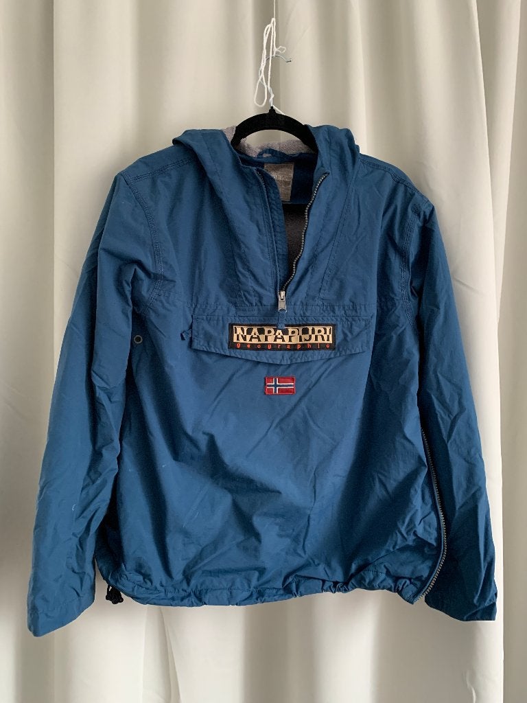 Napapijri windjack - Maat 34 (170) - Waterdicht, Blauw, Nieuw, Ophalen of Verzenden, Jasje