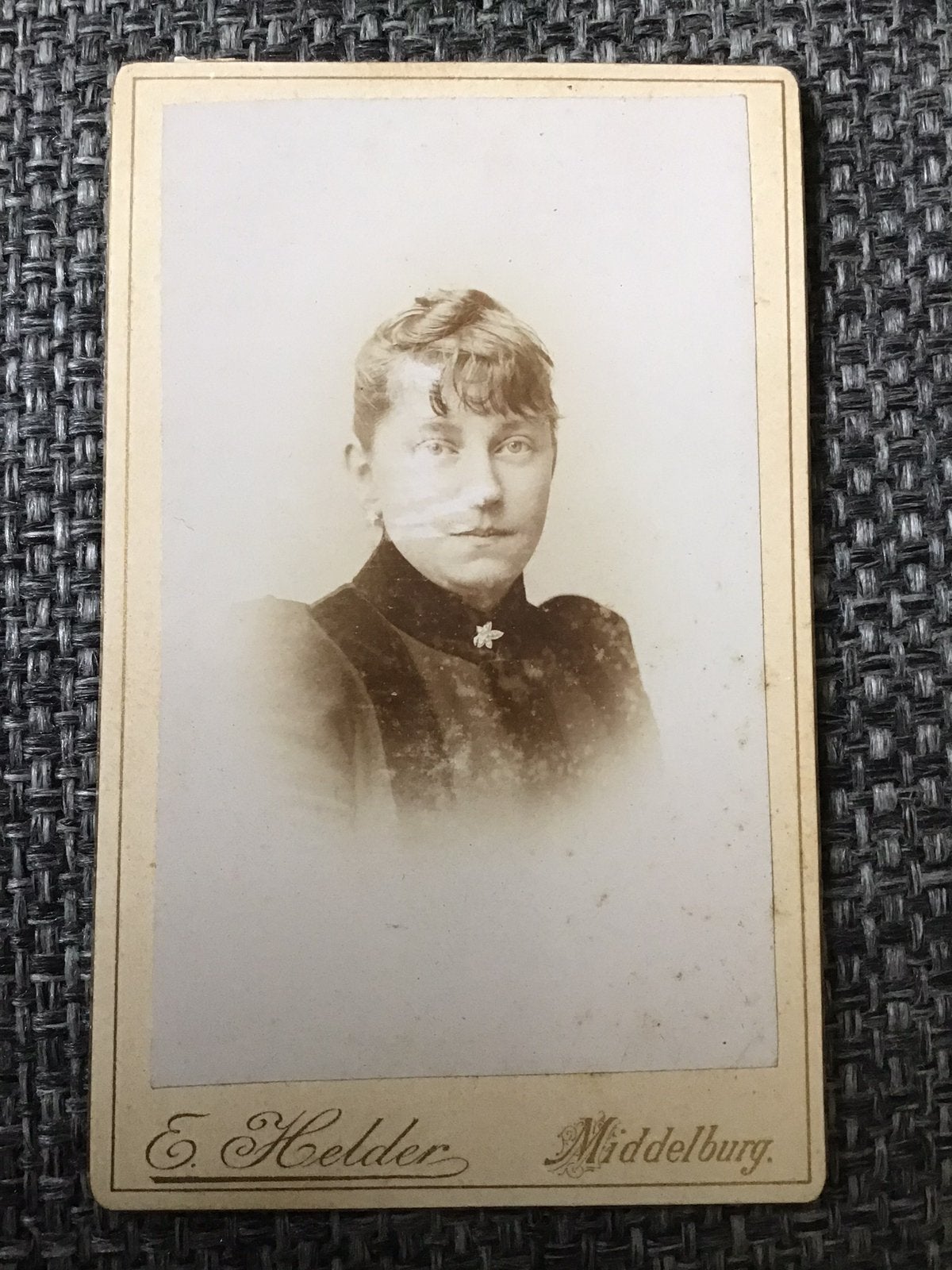 CDV, Vrouw, EPPE HELDER, MIDDELBURG, Carte de Visite 4, Ophalen of Verzenden, Voor 1940, Gebruikt, Foto