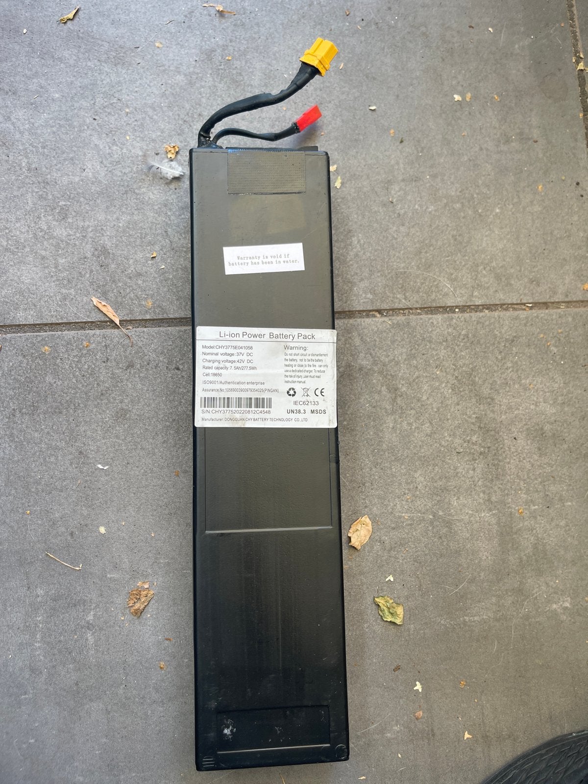 Li-ion Power Accupack 37V 7.5Ah (277.5Wh), Ophalen, Zo goed als nieuw