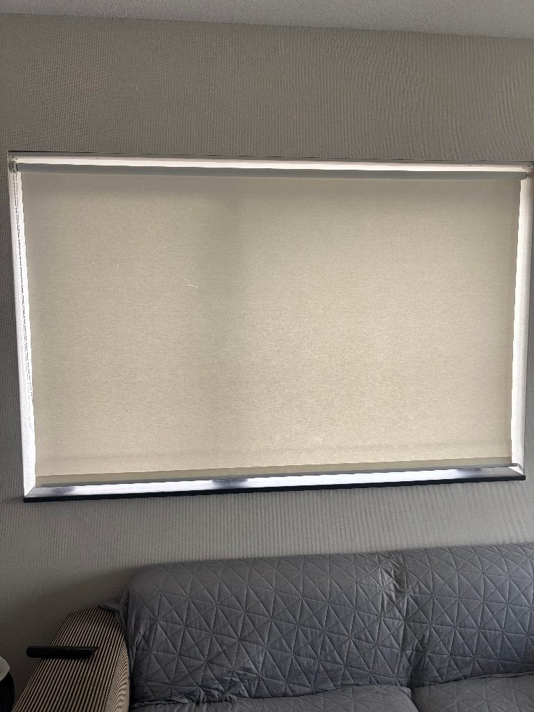 Titel: 3x rolgordijn gebroken wit, 195 x 135 cm, Ophalen, Overige materialen, Gebruikt, Rolgordijn