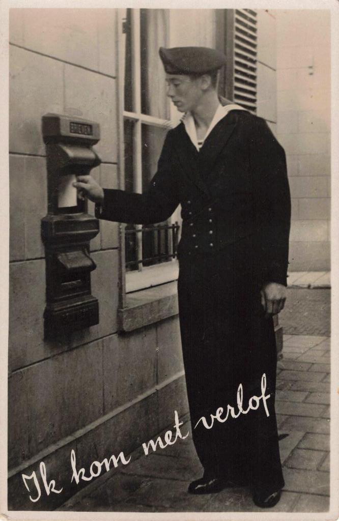 Marine Ik kom met verlof brievenbus B3082, Verzamelen, Ophalen, 1940 tot 1960, Gelopen, Noord-Holland