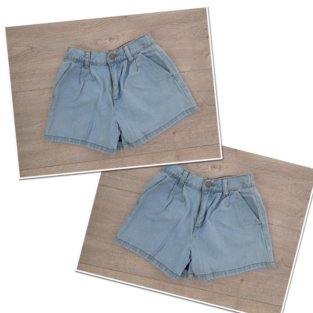 2x YFK korte spijkerbroek hotpants maat 128 voor een meisje, Broek, Meisje, YFK, Ophalen of Verzenden