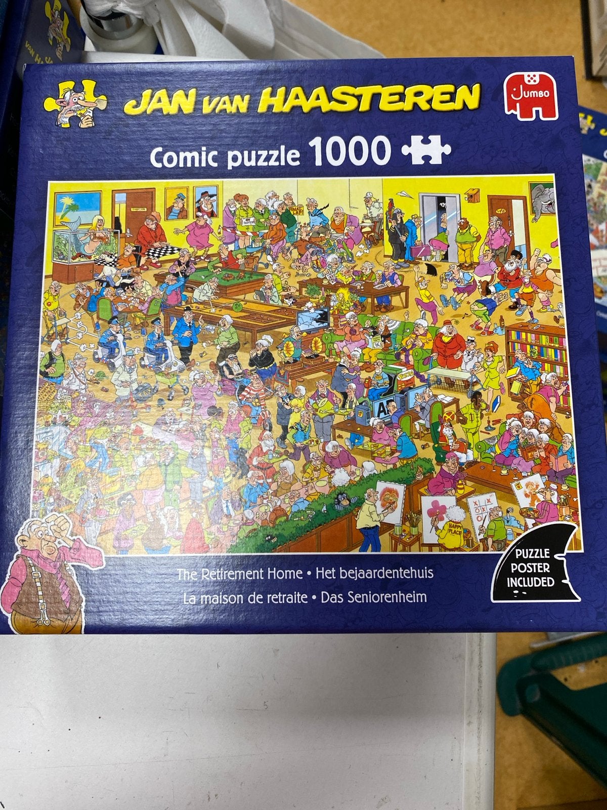 Jan van Haasteren Comic Puzzel - Het Bejaardentehuis, Ophalen of Verzenden, 500 t/m 1500 stukjes, Zo goed als nieuw, Legpuzzel