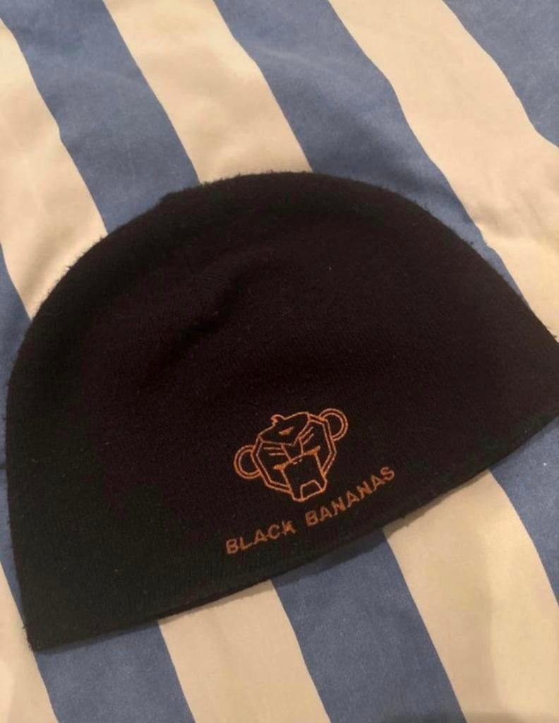 Black Bananas muts - Zwart met logo, Kleding | Heren, Mutsen, Sjaals en Handschoenen, Ophalen, Zo goed als nieuw