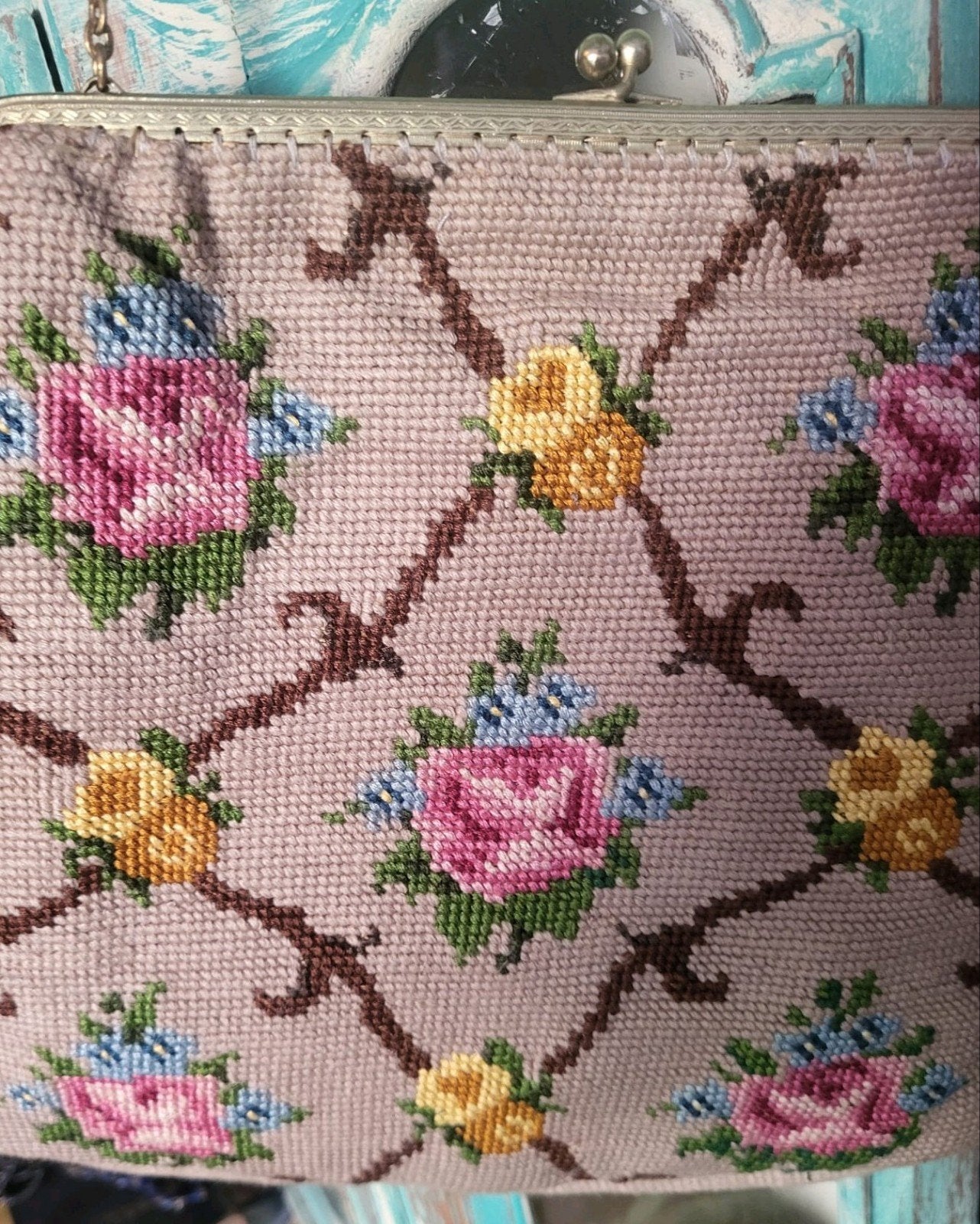 Petit point/Tasje/Gobelin/Jaren 30/Borduur, Ophalen of Verzenden