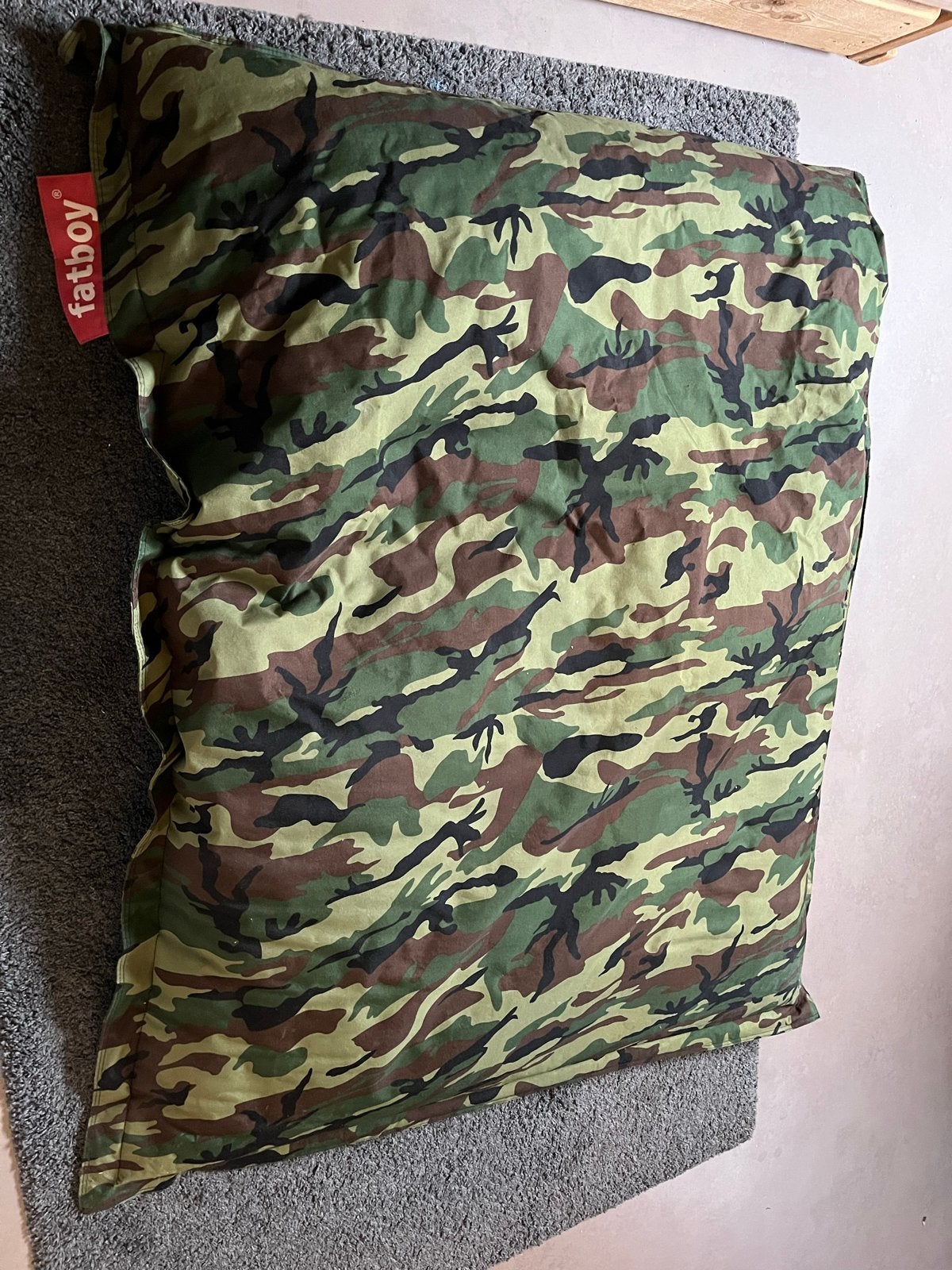 Fatboy zitzak camouflage - Zo goed als nieuw, Ophalen, Zo goed als nieuw, Meerkleurig, Zitzak
