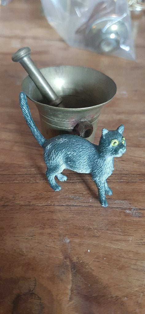 Antieke Messing Vijzel met Stamper - Handzaam en Decoratief, Antiek en Kunst, Ophalen of Verzenden