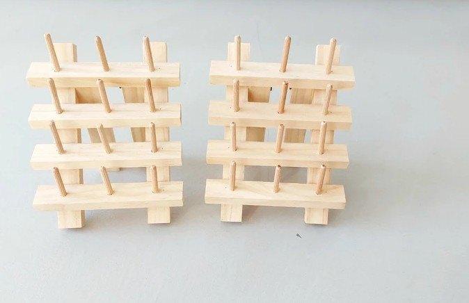 2 houten garenklosje opberg rekken nieuw!, Ophalen of Verzenden, Nieuw, Garen of Naald(en)