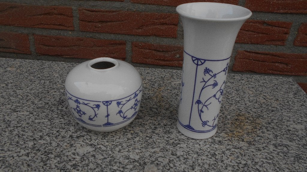 1x bloemenvaas vaas bol Jäger Jager DDR Blau Saks nieuwstaat, Antiek en Kunst, Antiek | Servies los, Ophalen of Verzenden