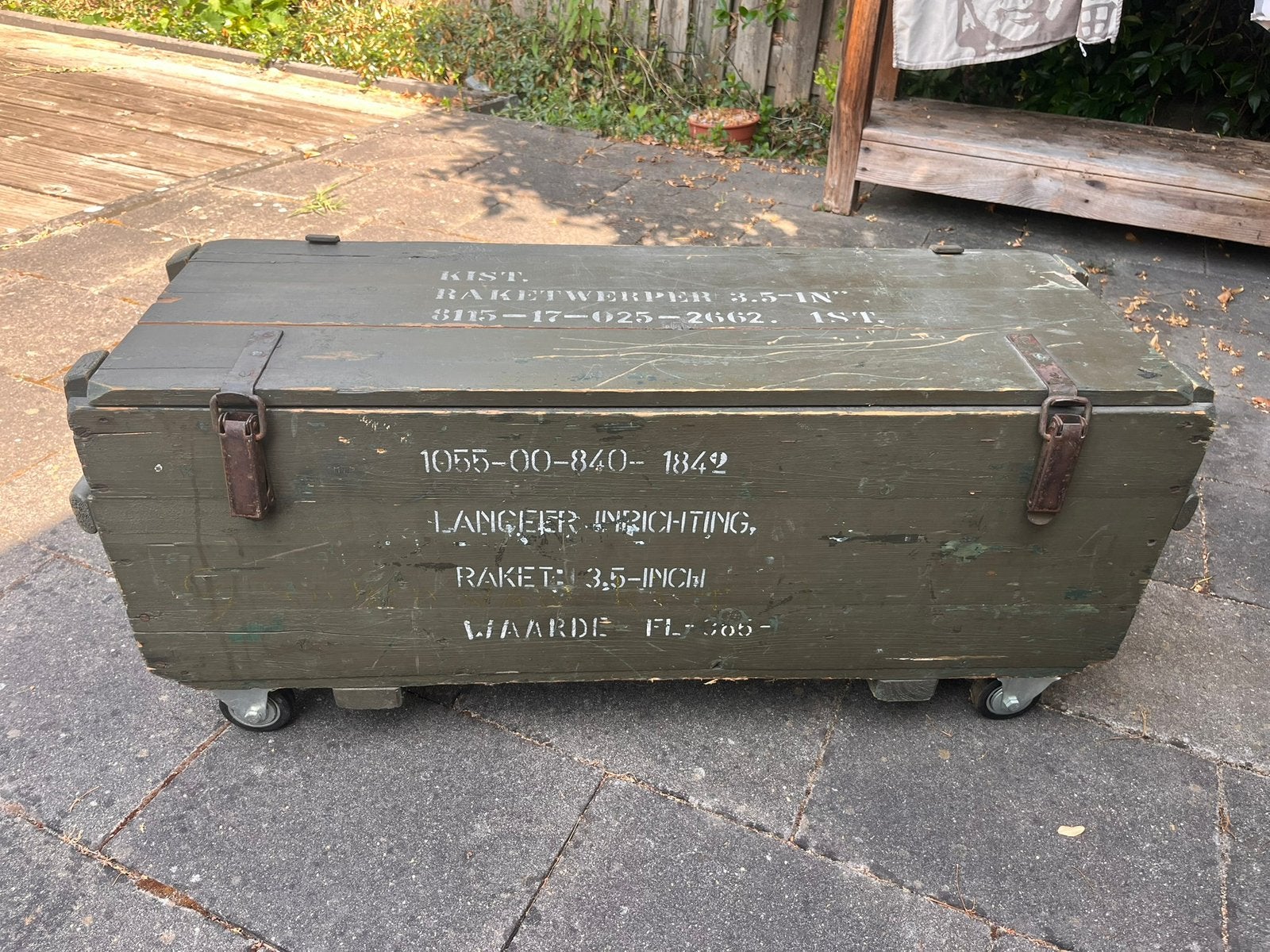 Originele legerkist / munitiekist / raketwerper, Ophalen, Zo goed als nieuw, 50 tot 100 cm, Minder dan 50 cm
