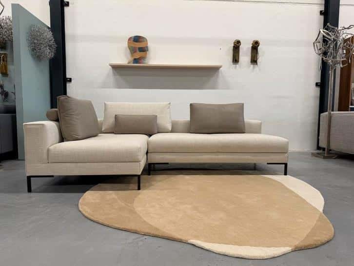 Nieuw Design on Stock Aikon Lounge Hoekbank Senna Cream, Huis en Inrichting, 250 tot 300 cm, Hoekbank, Ophalen of Verzenden, 150 cm of meer
