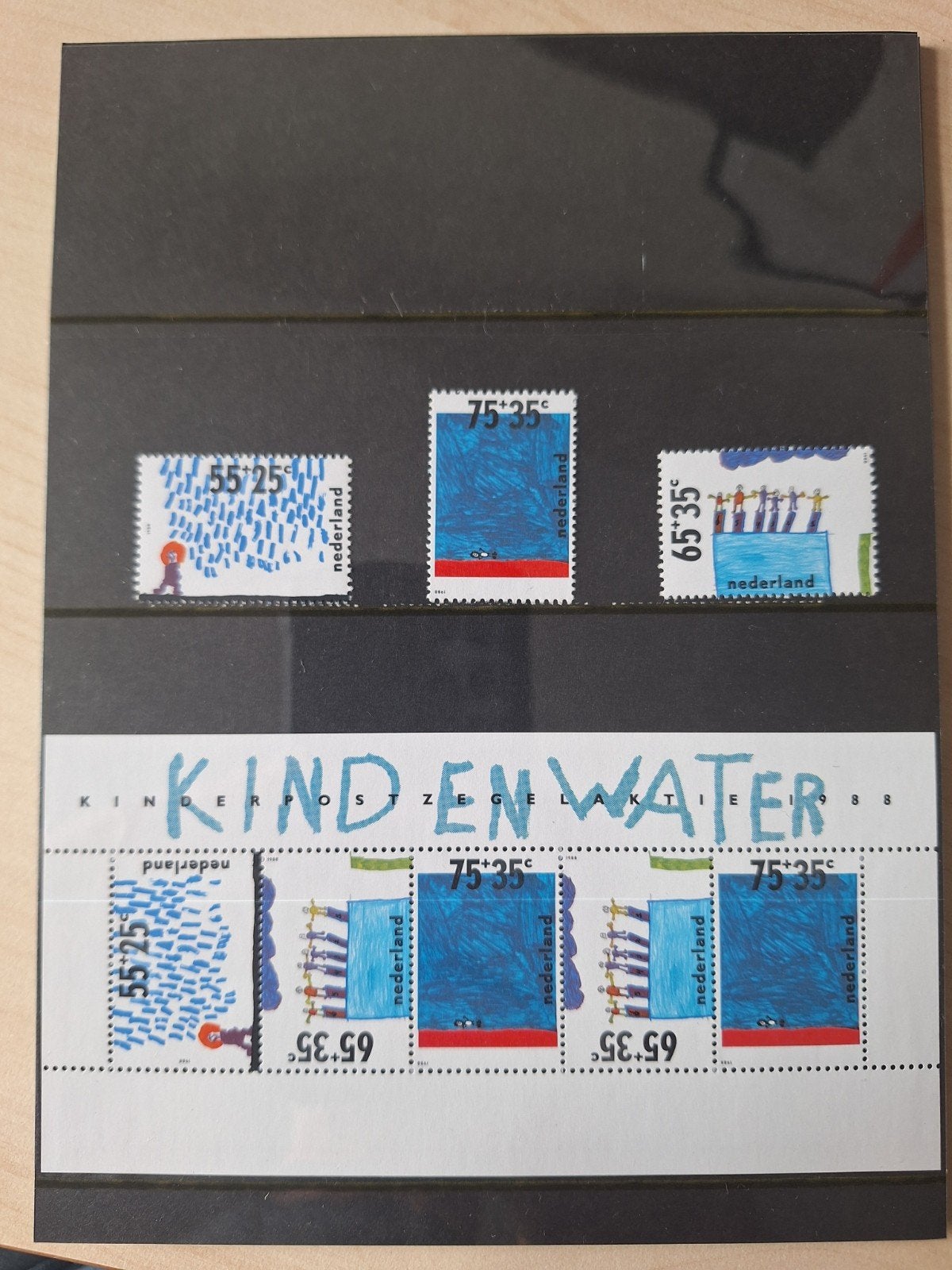 Kinderpostzegels z kind &water - 1988., Postzegels en Munten, Postzegels | Nederland, Ophalen of Verzenden, Na 1940, Postfris
