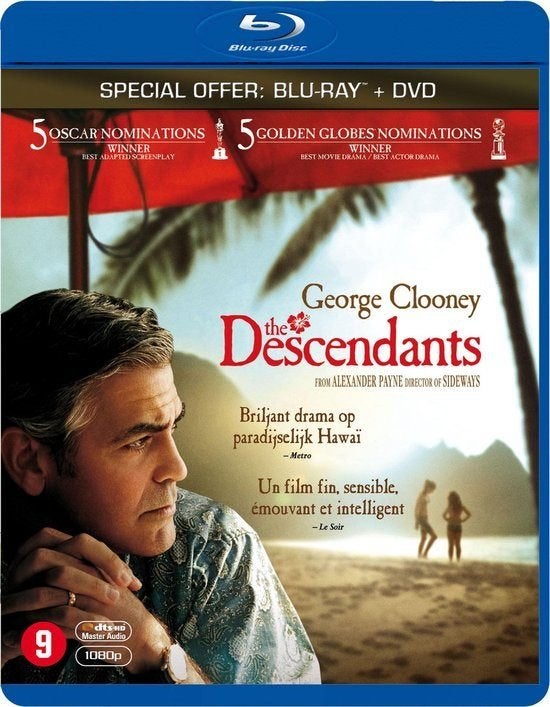 BLU-RAY THE DESCENDANTS GEORGE CLOONEY BEAU BRIDGES, Cd's en Dvd's, Blu-ray, Verzenden, Film, Zo goed als nieuw, Filmhuis