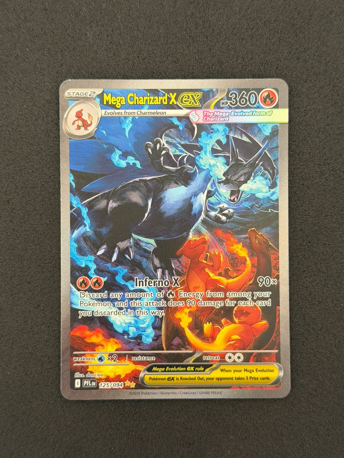 Mega Charizard X ex (PFL 125) Phantasmal Flames, Ophalen of Verzenden, Zo goed als nieuw