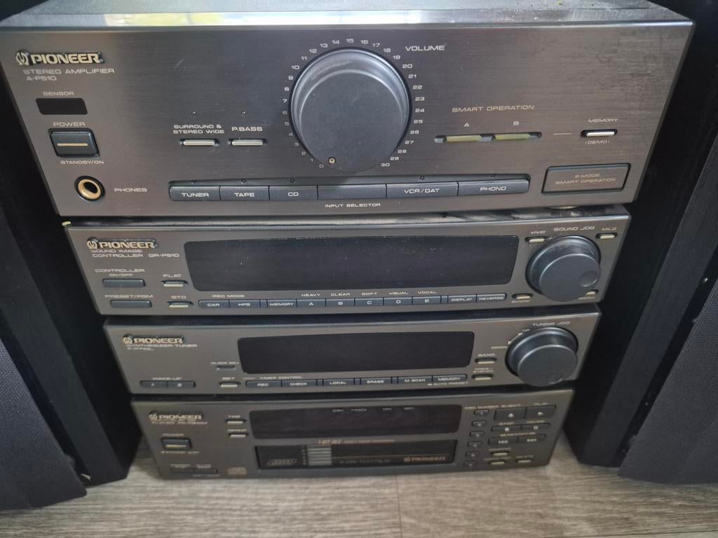 Pioneer Stereo Set: Versterker, Tuner, CD-speler, Equalizer, Gebruikt, Pioneer, Tuner of Radio, Losse componenten