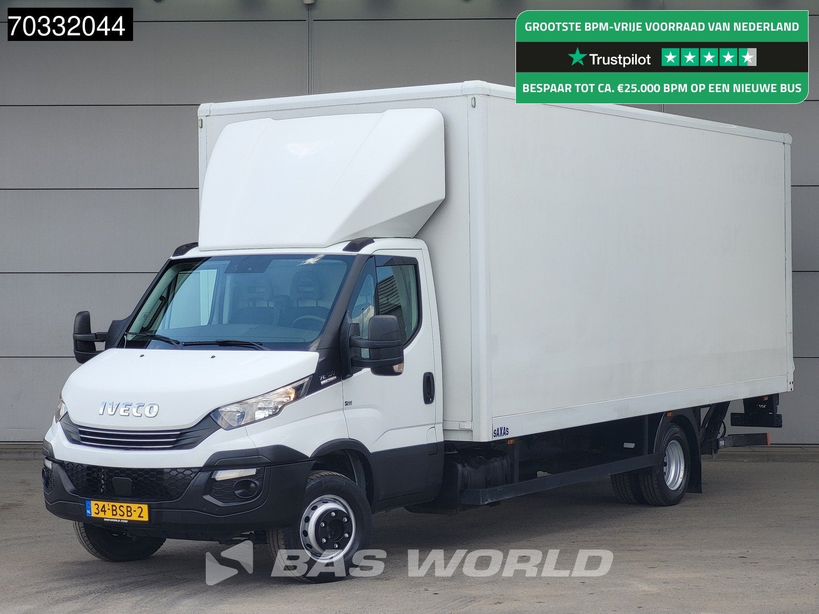 Iveco Daily 72C18 3.0L Automaat 1000KG Laadklep Luchtvering, Automaat, Stof, Gebruikt, Euro 6